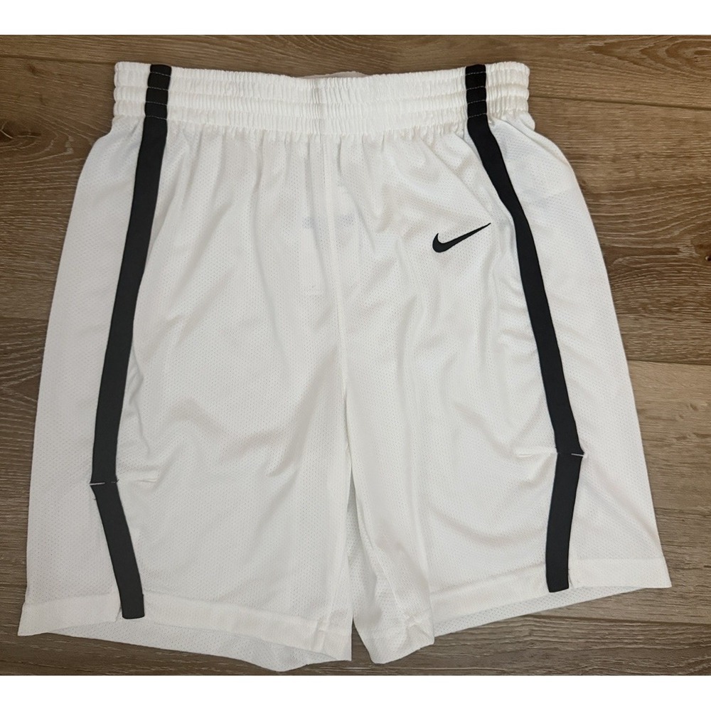 NWT Nike Men's Basketball Team Shorts White Size Medium 8" Inseam HM9685-100